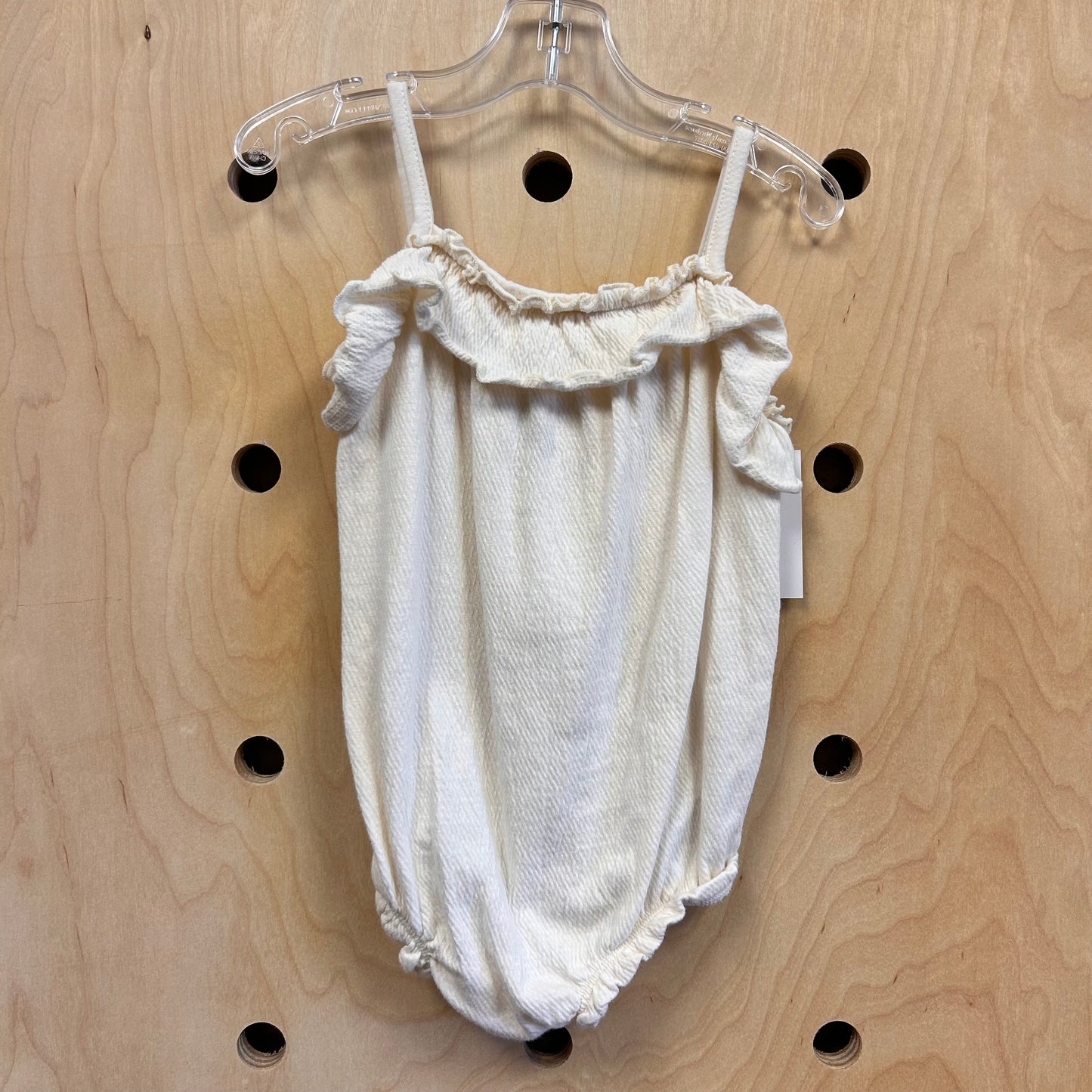 Cream Textured Romper