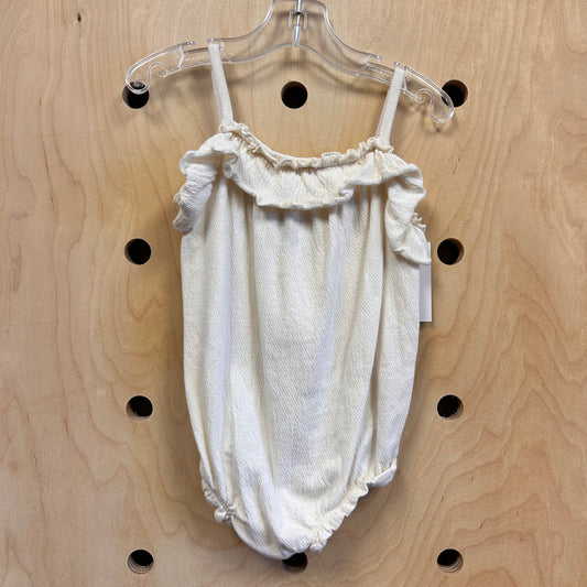 Cream Textured Romper