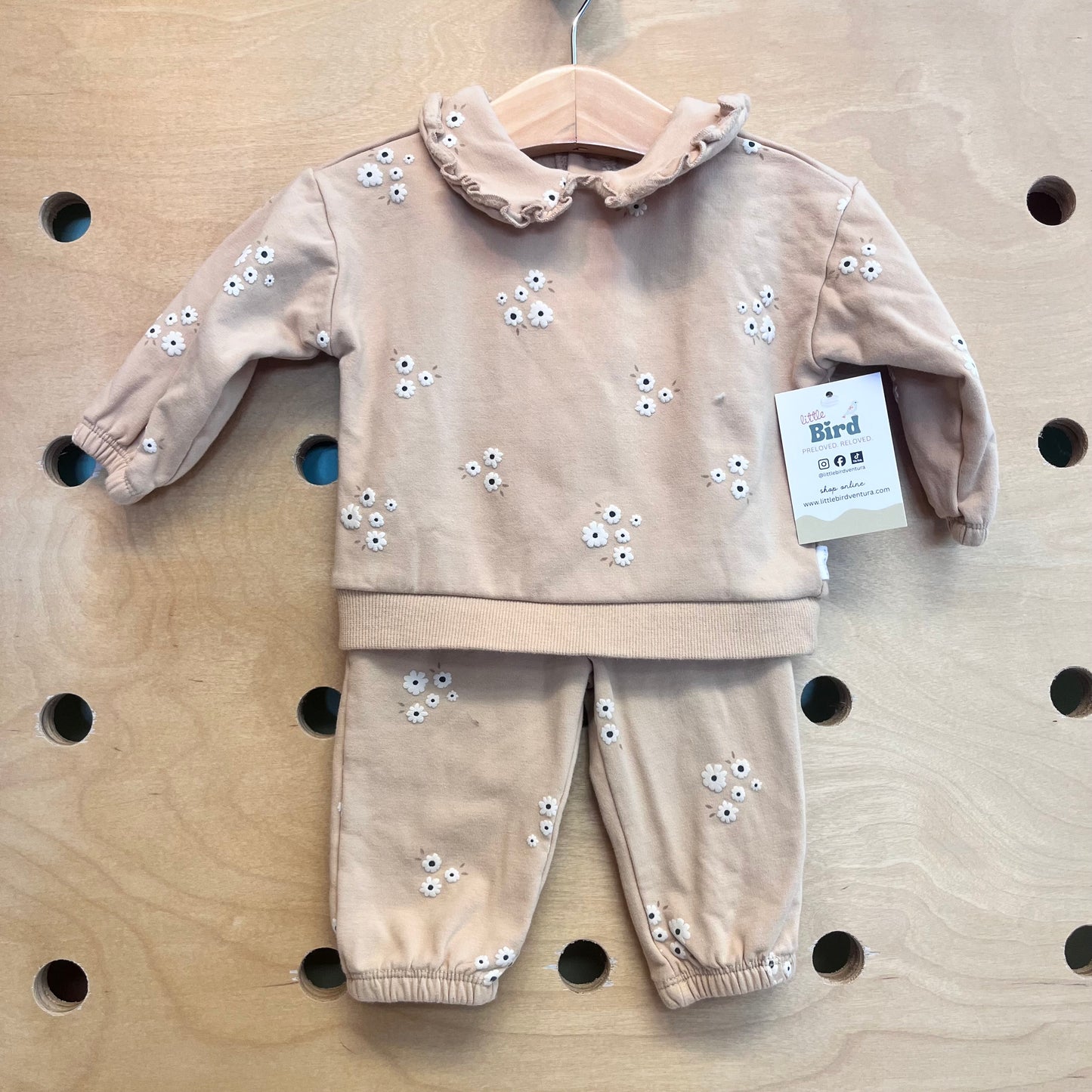 Tan Floral Fleece Outfit