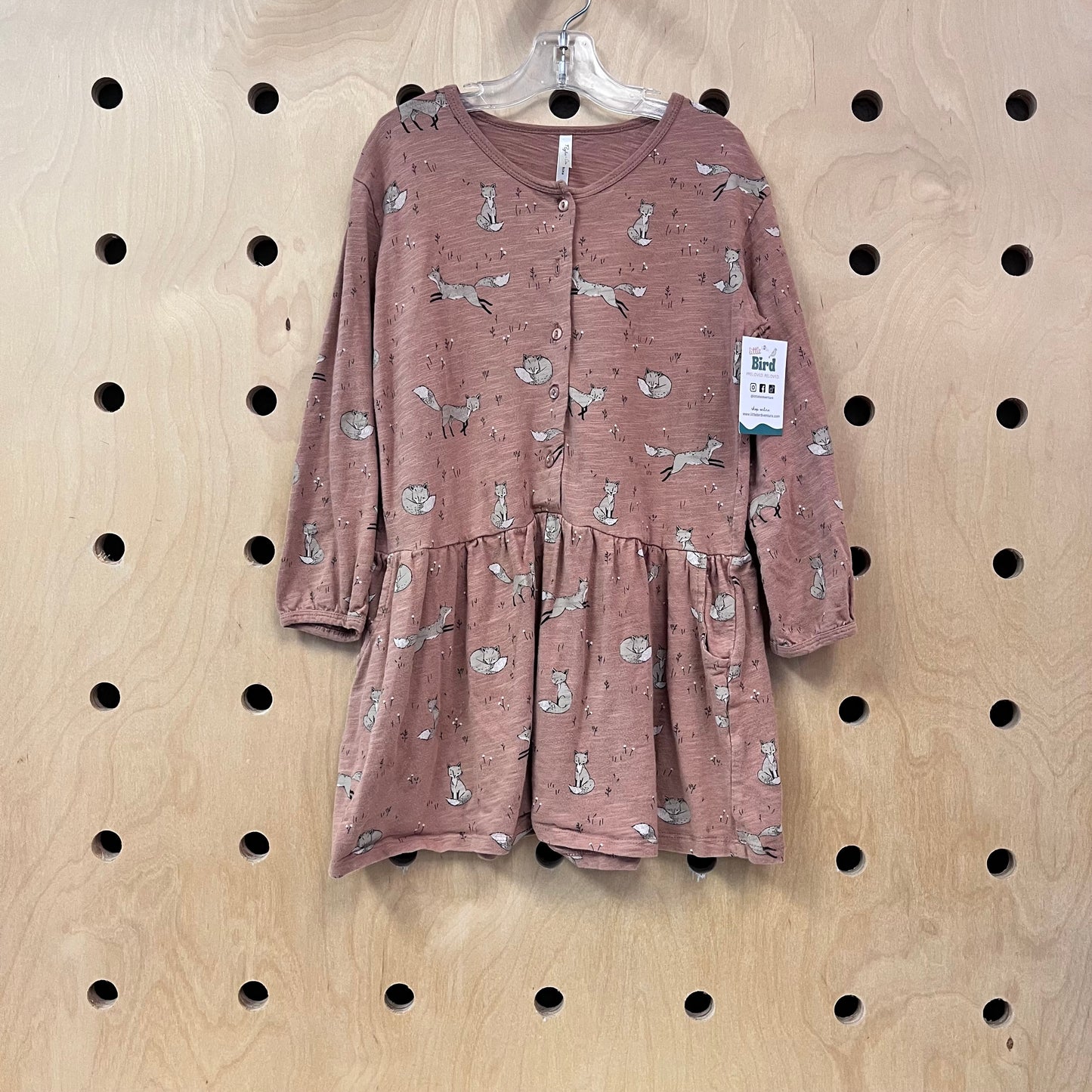 Brown Cotton Fox Dress