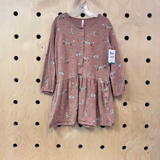 Brown Cotton Fox Dress