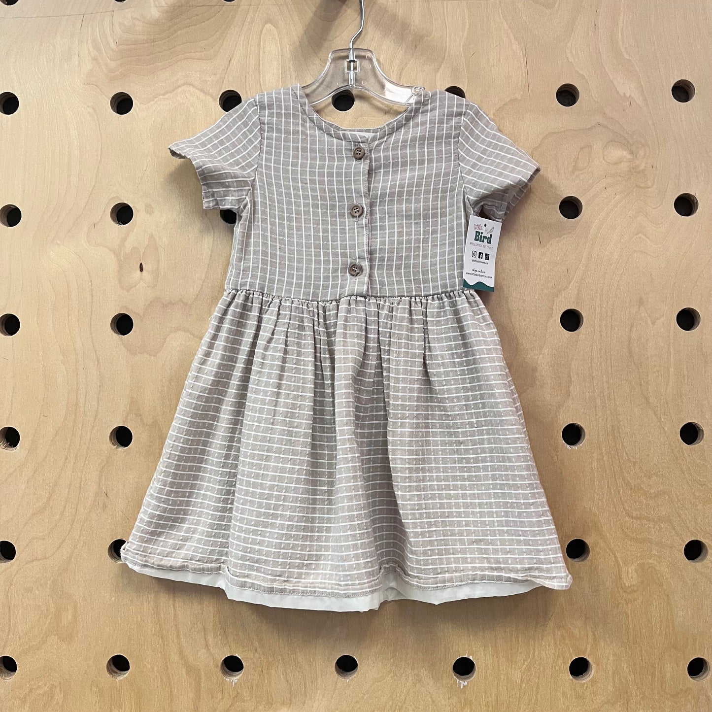 Beige Textured Dress