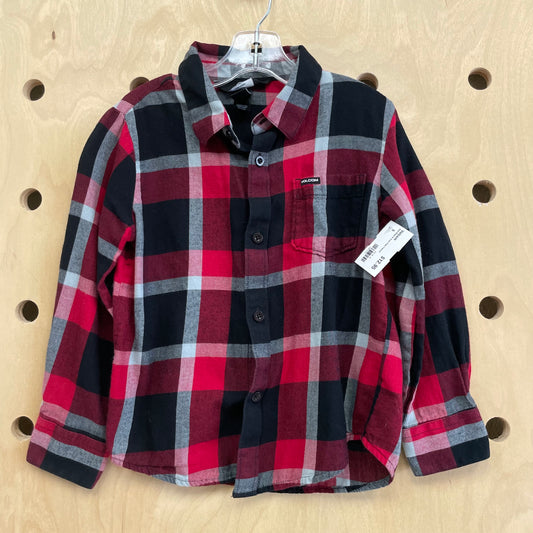 Red Black & Grey Plaid Flannel