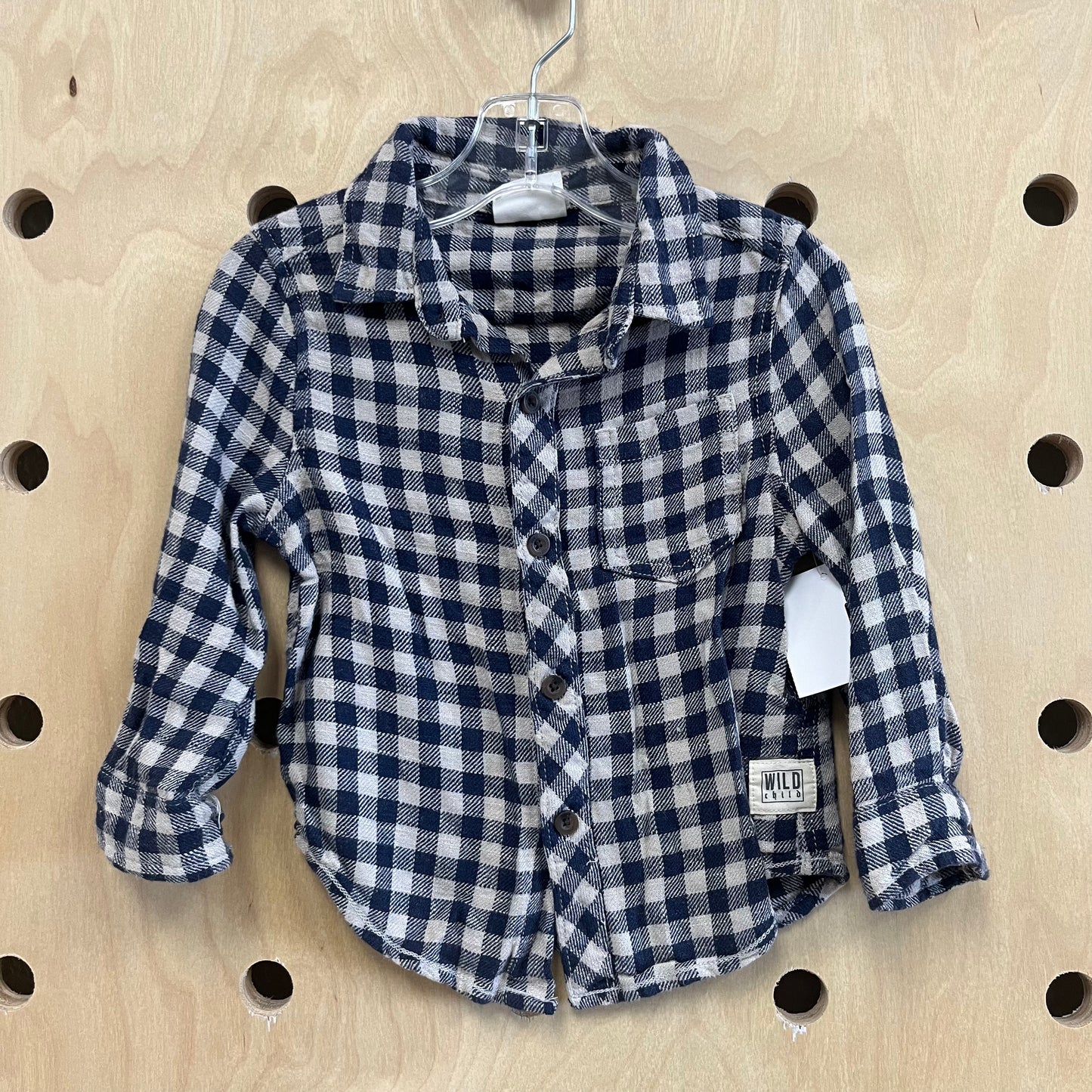 Grey & Blue Plaid Flannel
