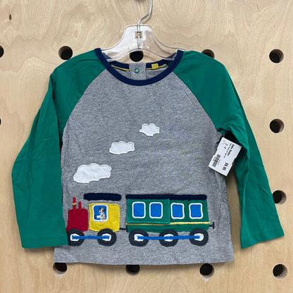 Grey+Green LS Train Tee