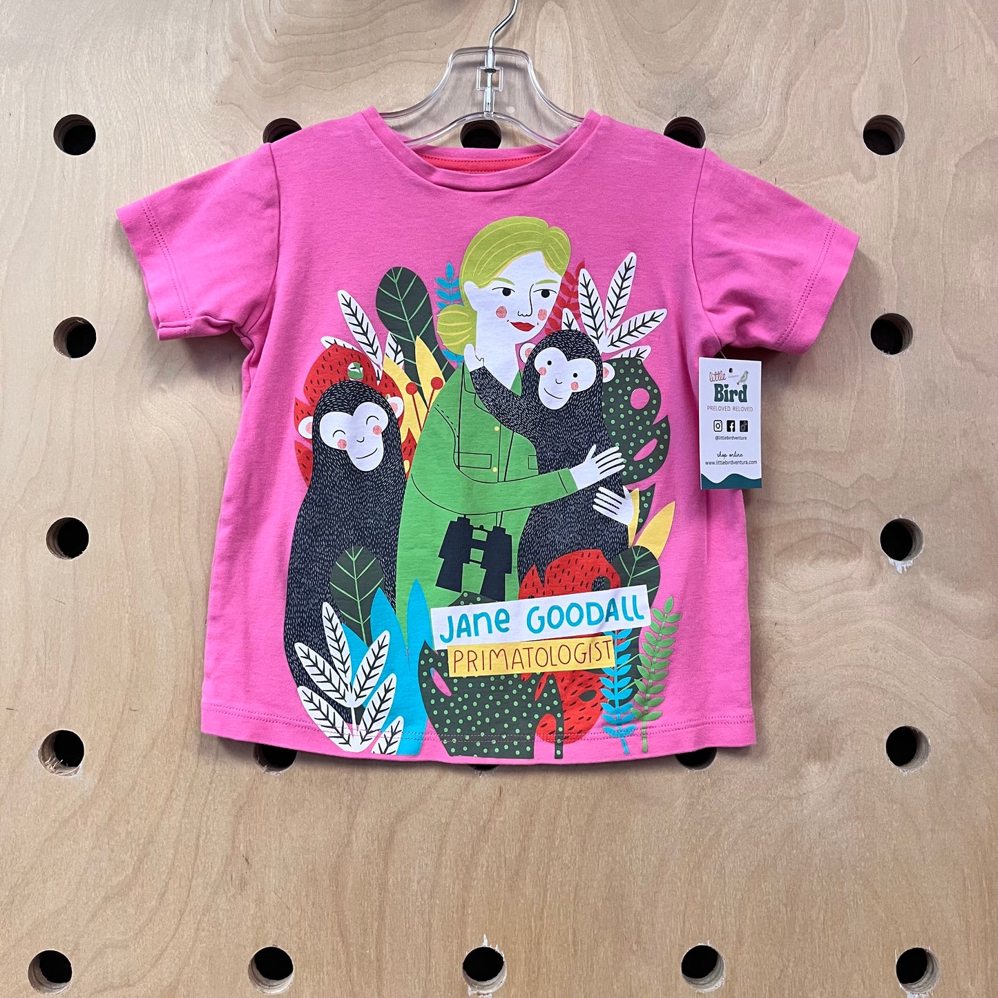 Pink Jane Goodall Tee