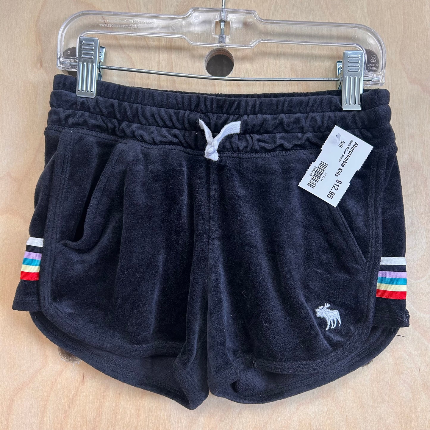 Black Velour Shorts