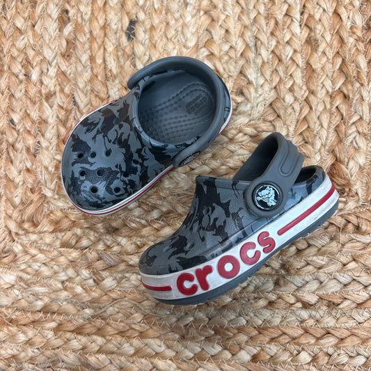 Grey Seasonal Printed Crocs