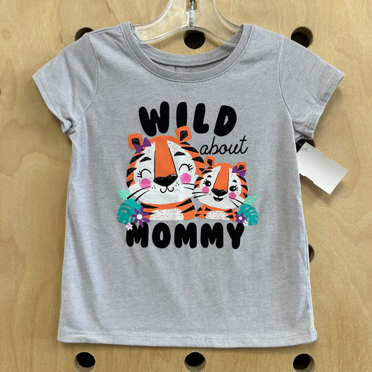 Grey Wild About Mommy Tee