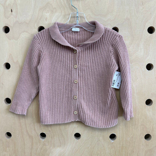 Dusty Pink Ribbed Sweater Top