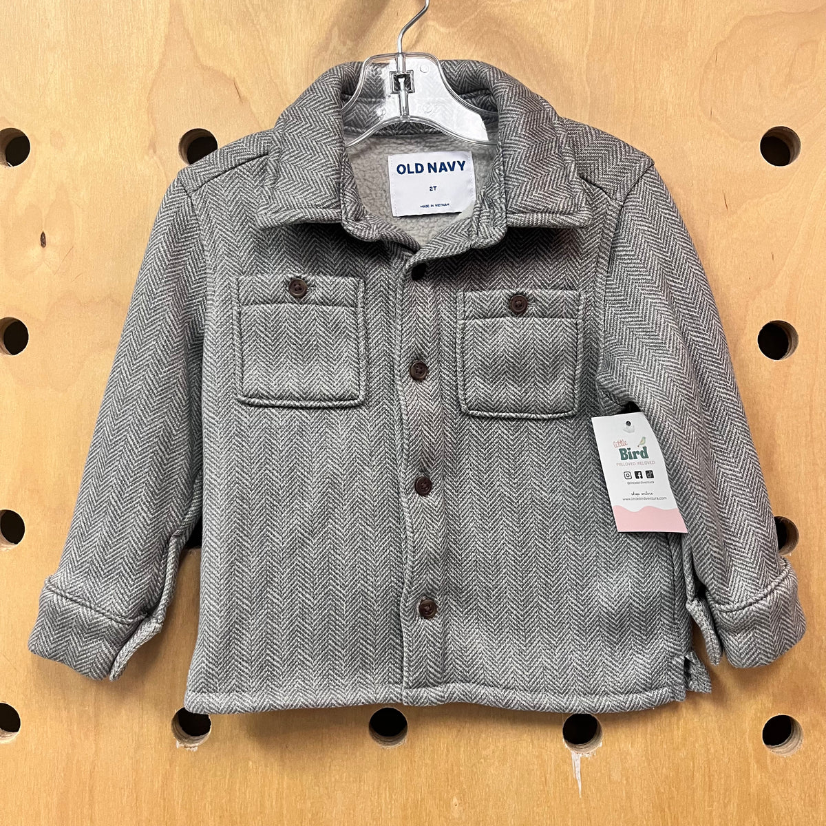 Grey Chevron Shacket