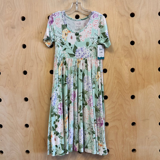 Mint Floral Bamboo Dress