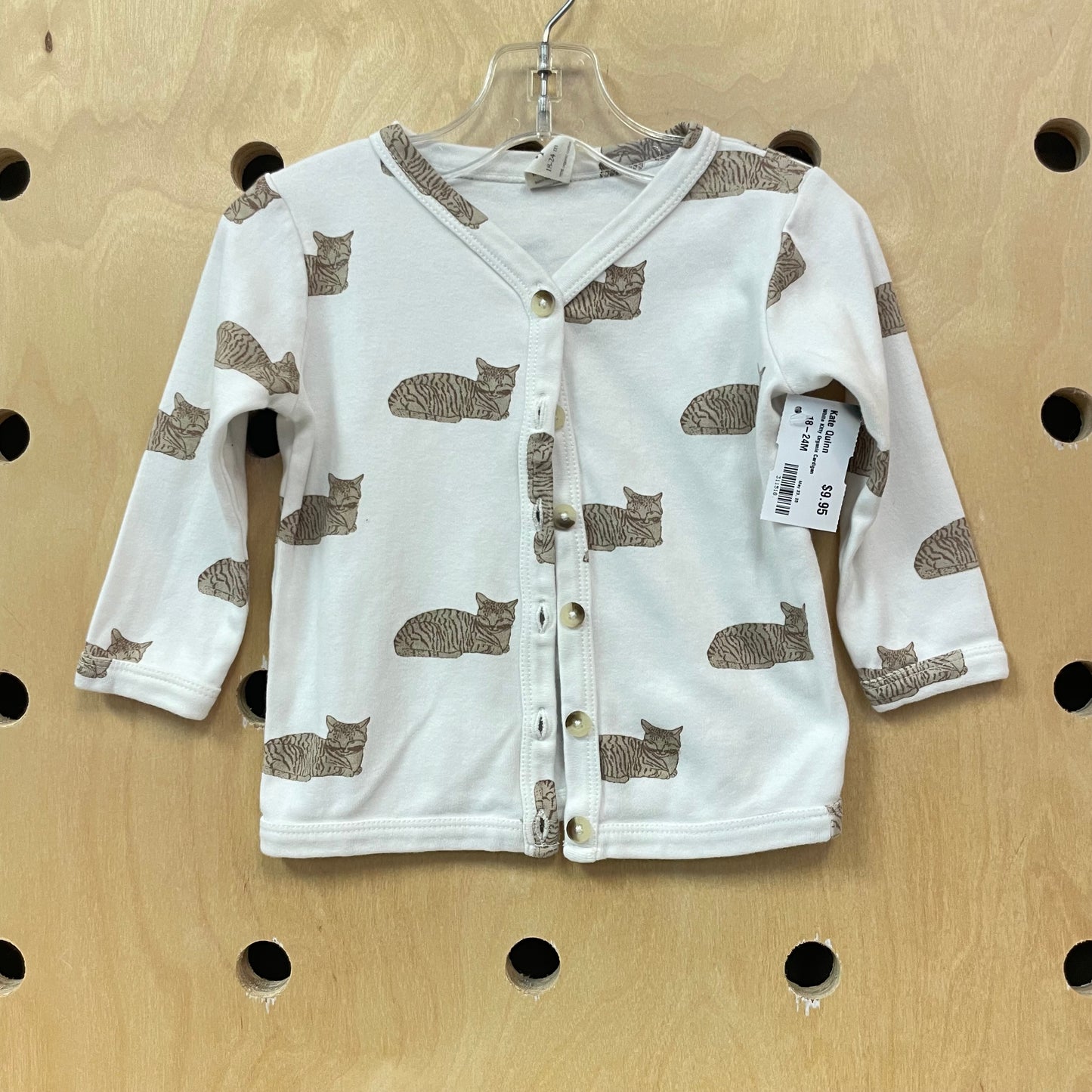 White Kitty Organic Cardigan