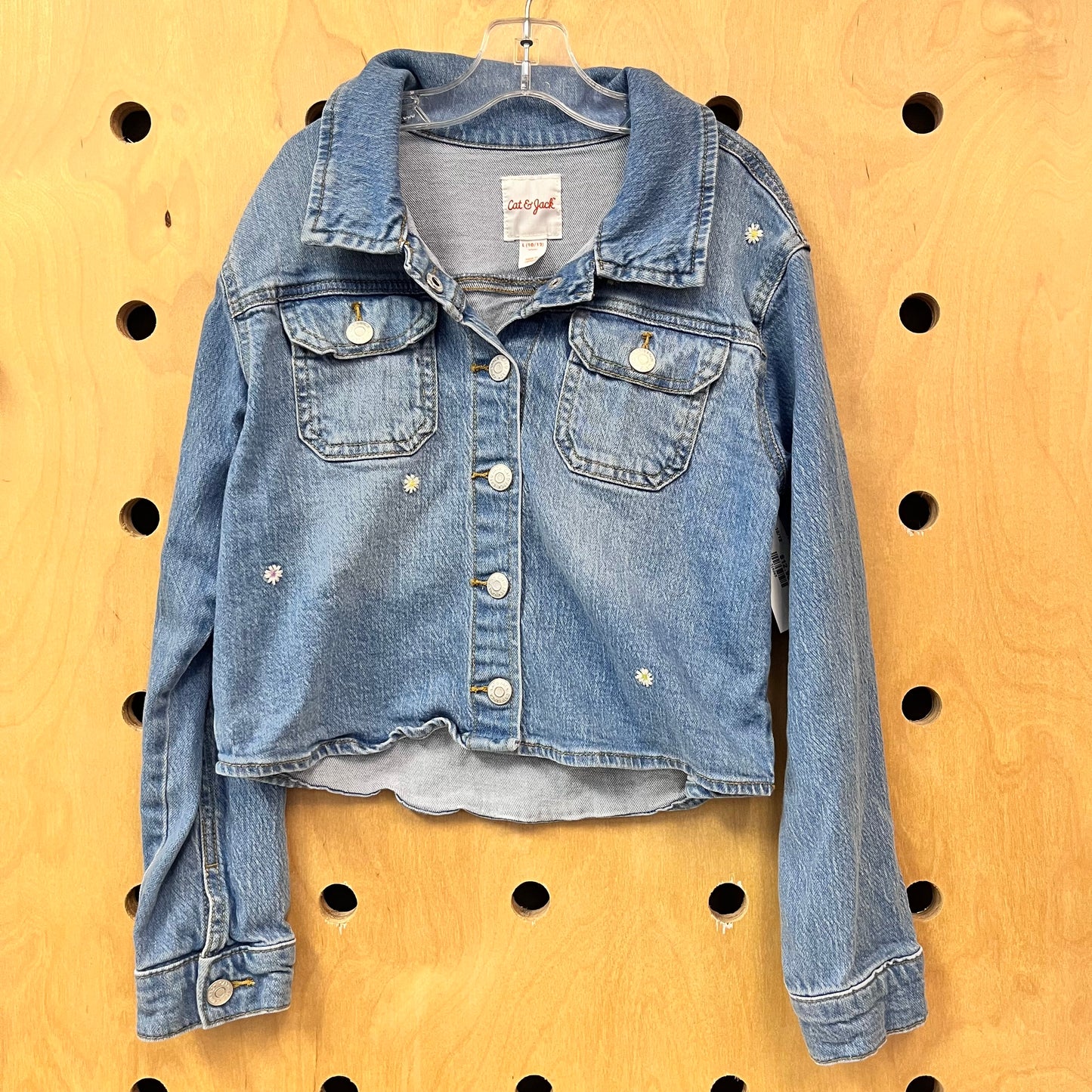 Denim Embroidered Daisy Jacket