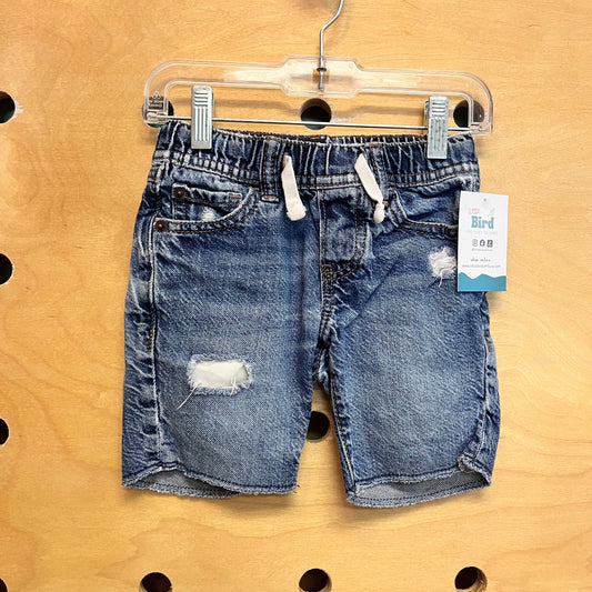 Distressed Denim Shorts