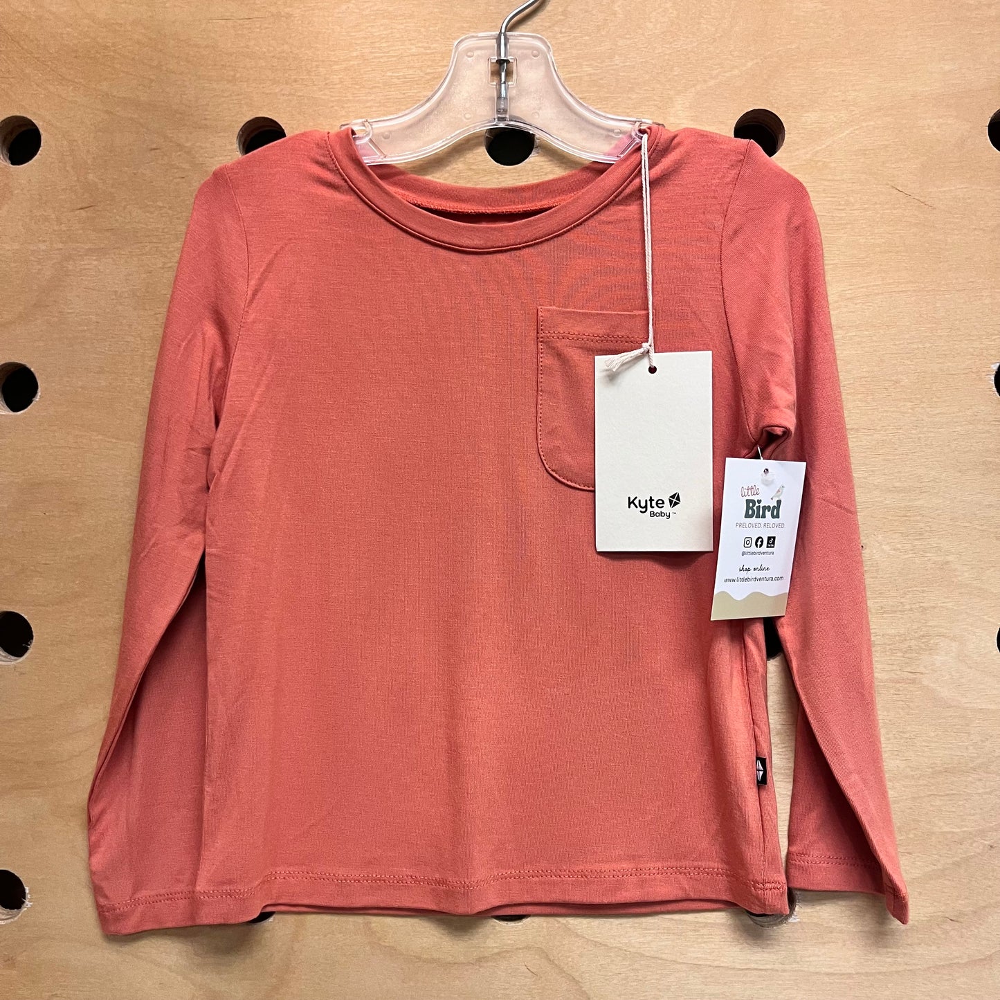 Orange Bamboo Pocket LS NEW!
