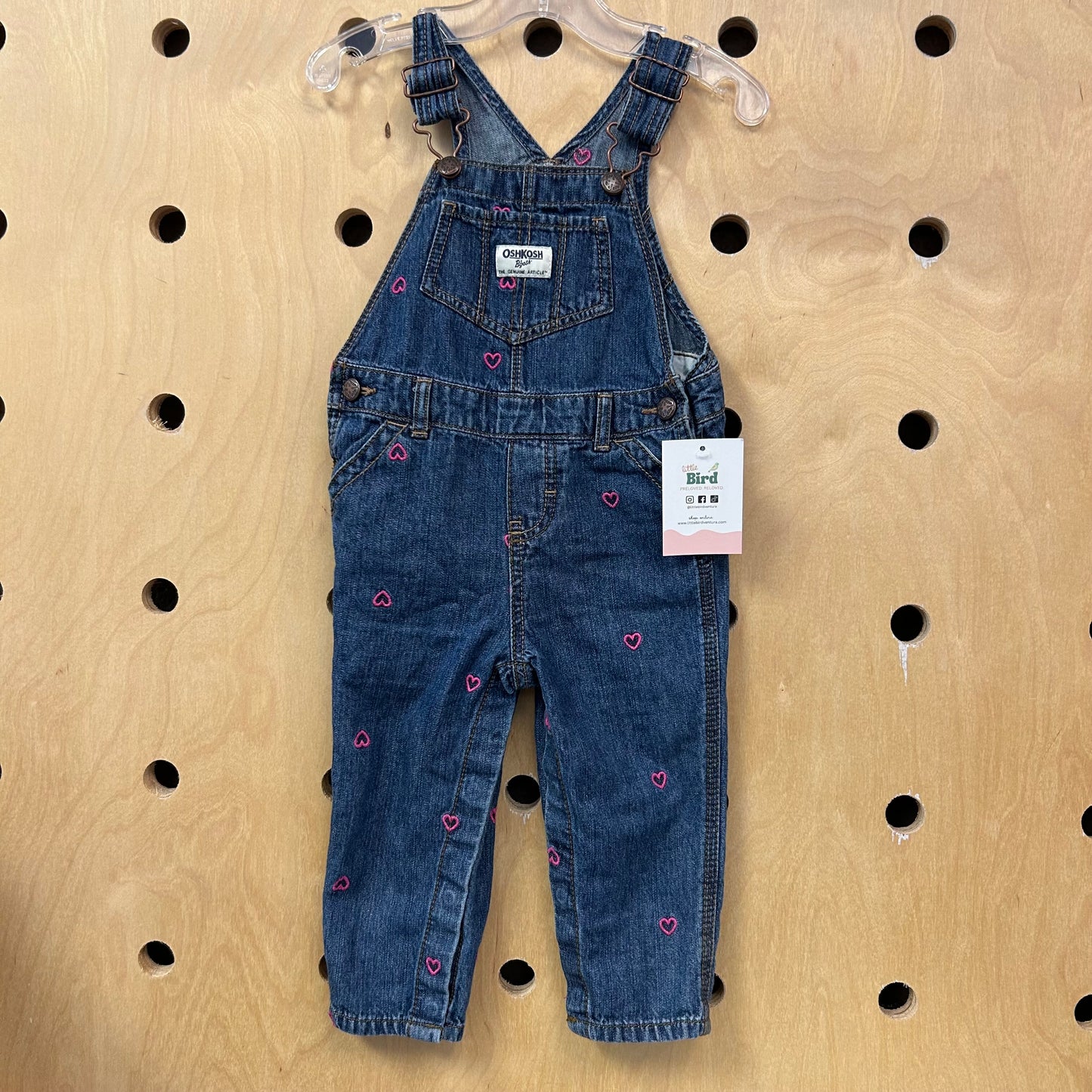 Denim Hearts Overalls