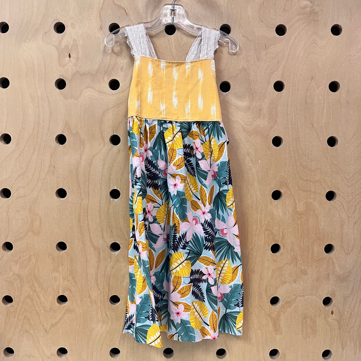 Yellow + Aqua Tropical Dress