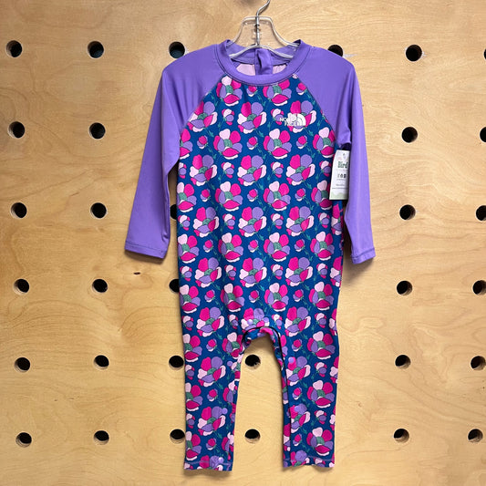 Teal/Purple Floral Rash Gaurd