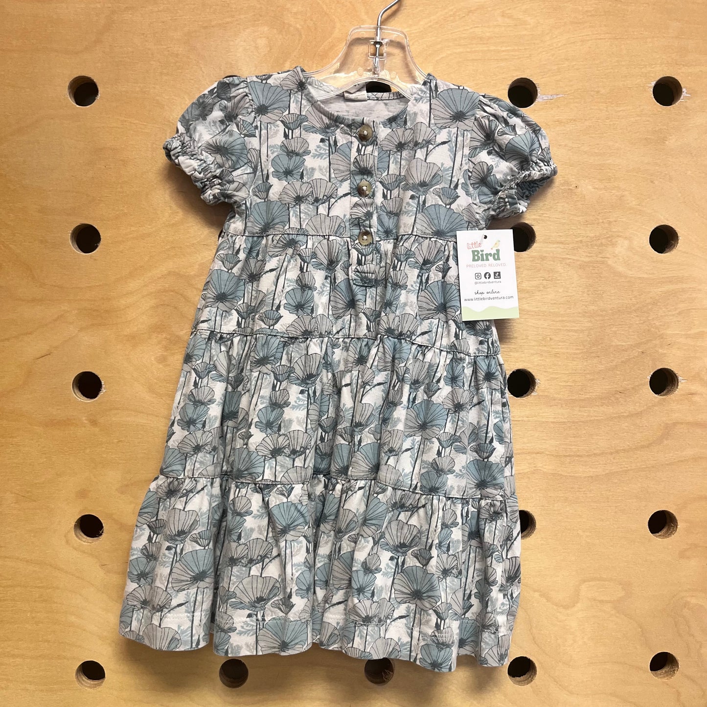 Blue Floral Poppy Organic Dress