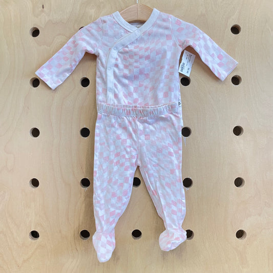 Pink Checkered Organic Outfit