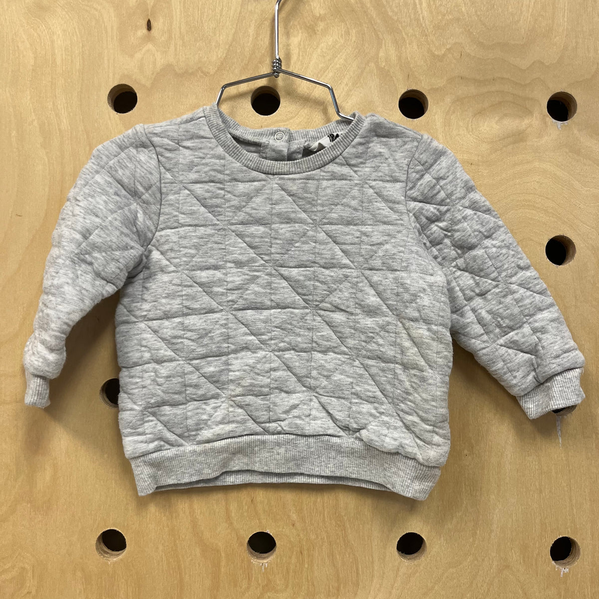 Grey Quilted Sweatshirt