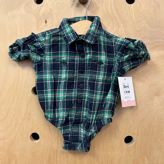 Blue/Green Plaid Bodysuit
