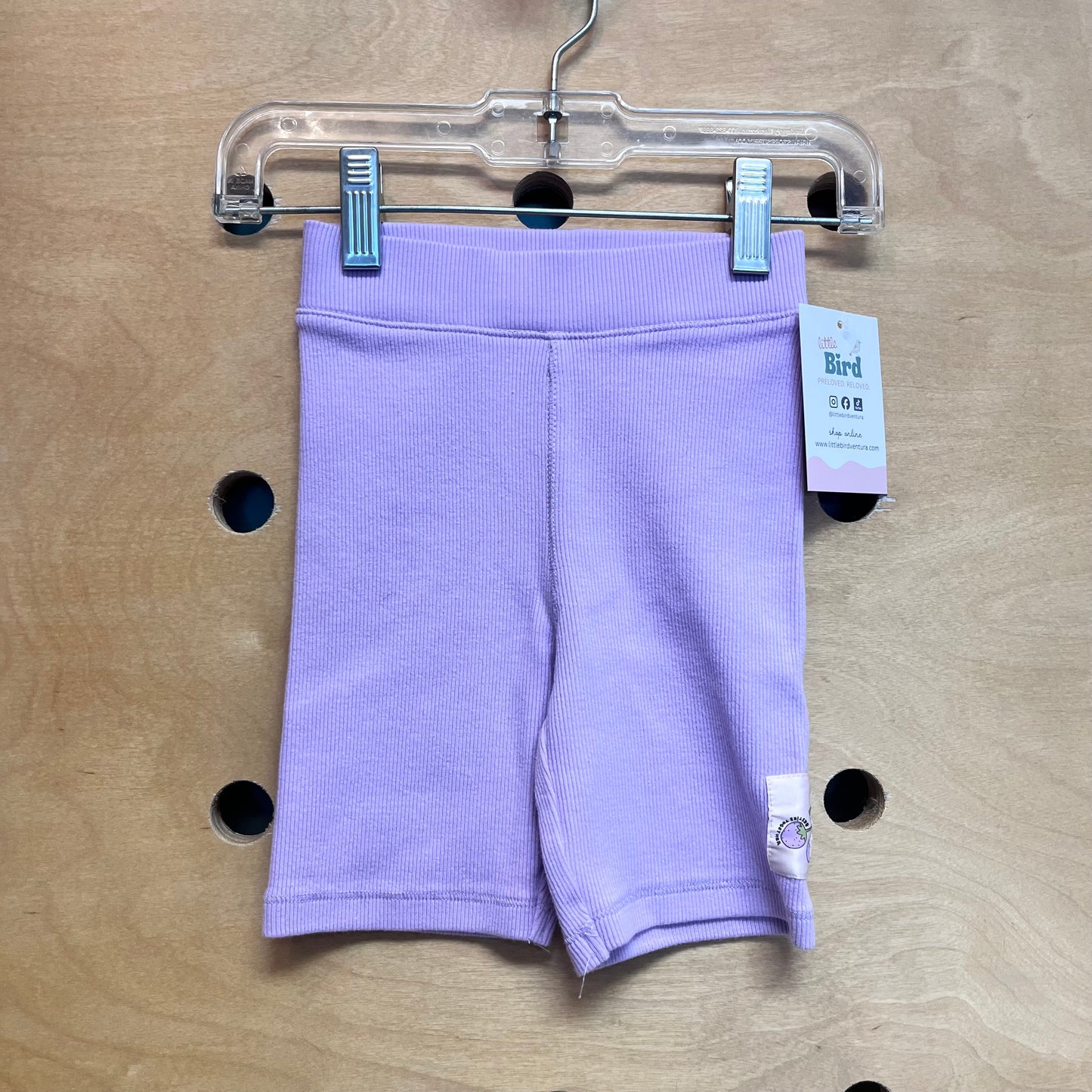 Lavender Ribbed Berry Patch Shorts