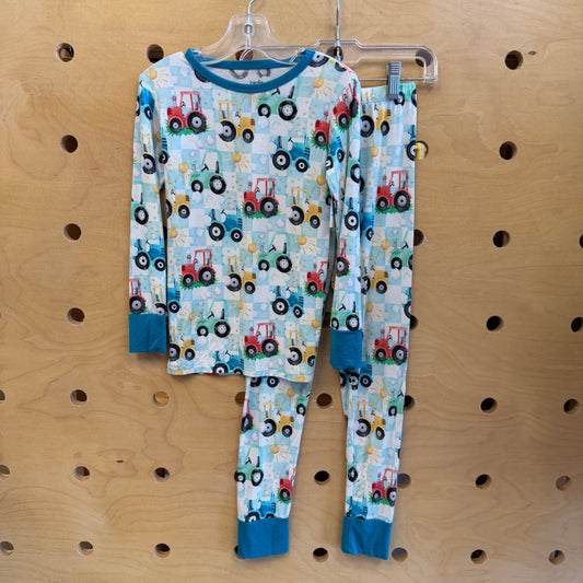 Blue Tractor Bamboo Pajamas