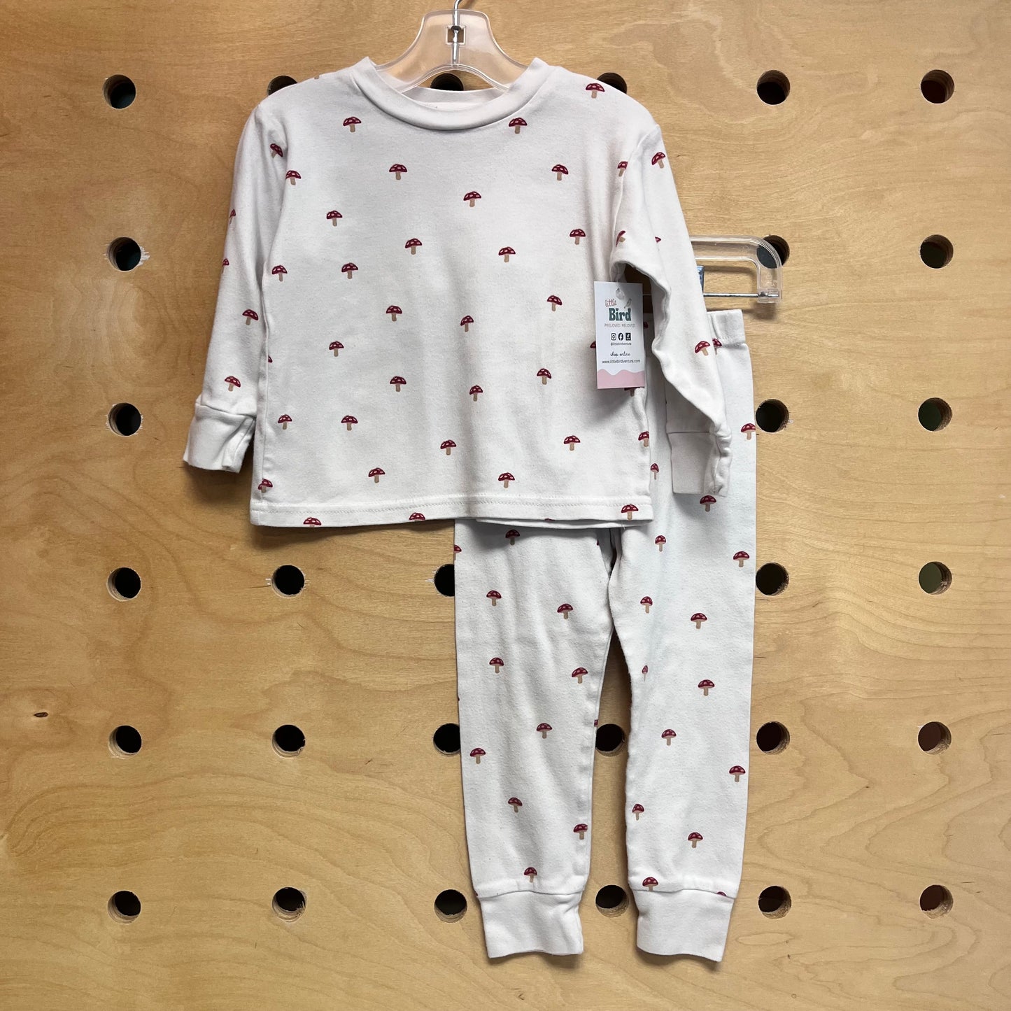 White/Red Mushrooms Cotton PJ's