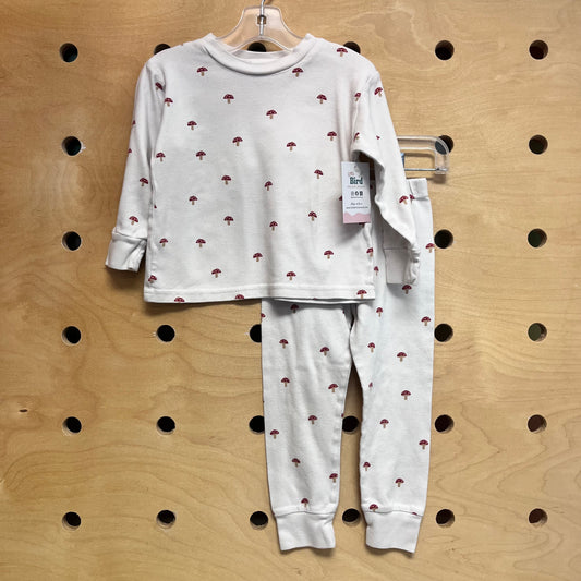 White/Red Mushrooms Cotton PJ's