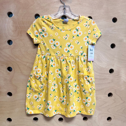 Yellow/White Daisies Pocket Dress