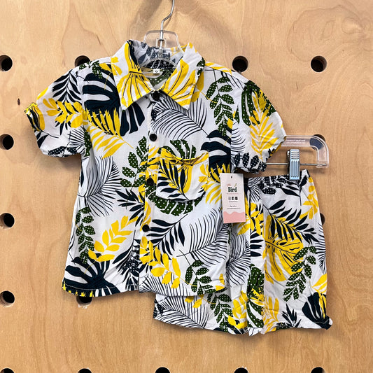 White Tropical Hawaiian Outfit