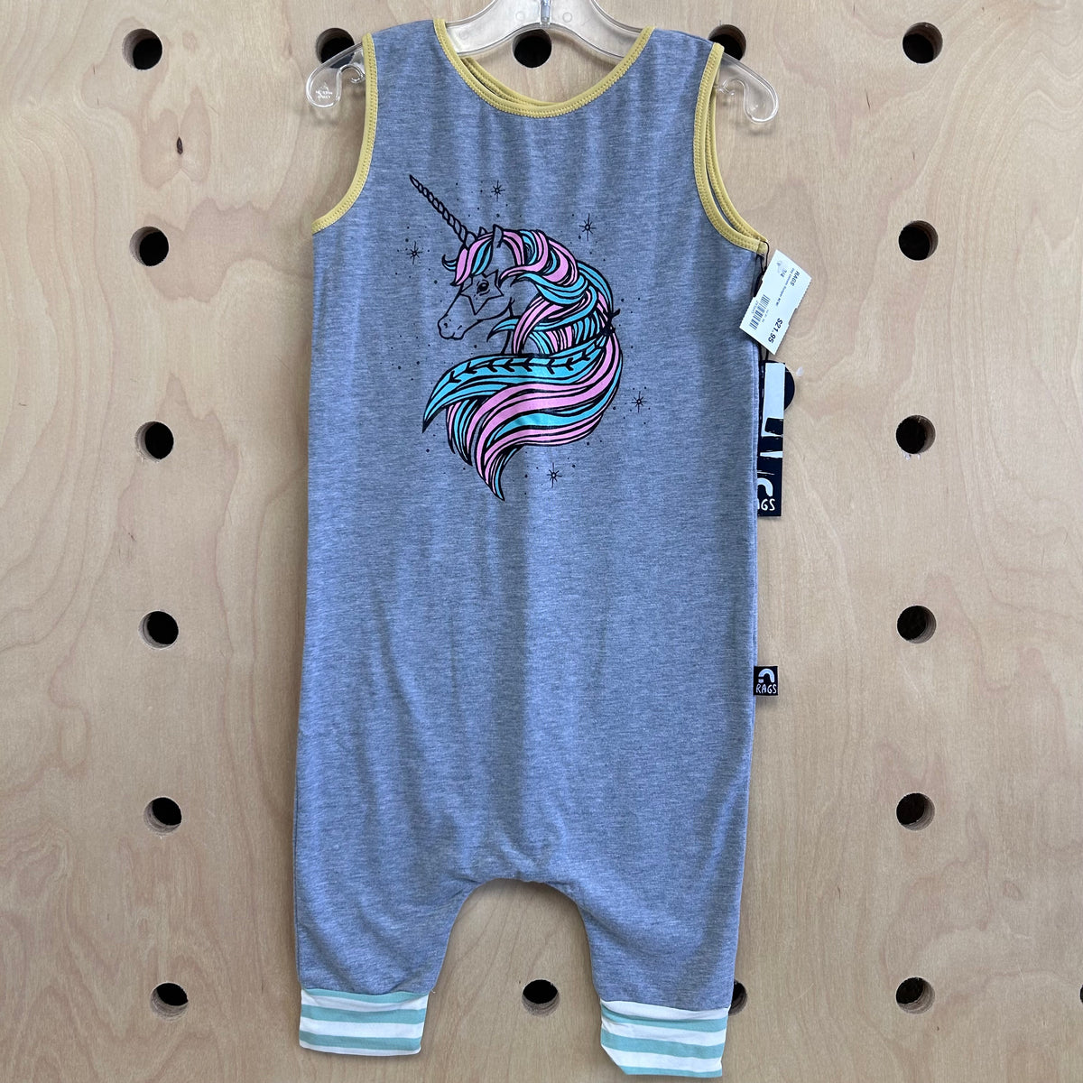 Grey Unicorn Romper NEW!