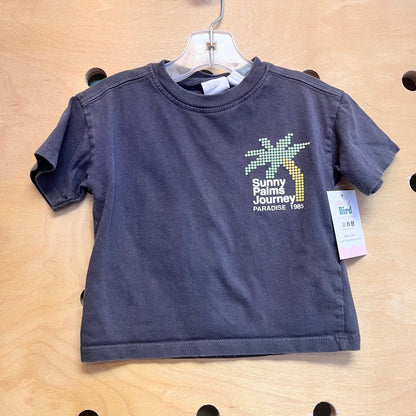 Grey 'Sunny Palms Journey' Tee