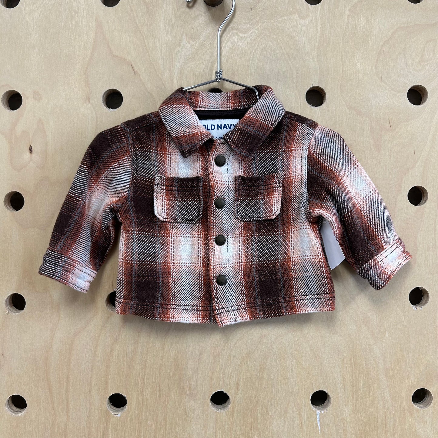 Rust Plaid Snap Flannel