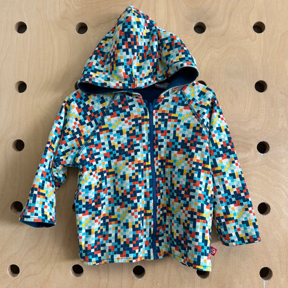 Reversible Teal/Checkered Zip Hoodie
