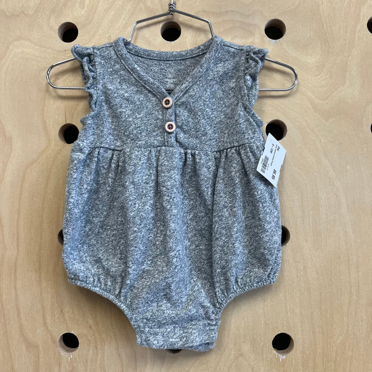 Grey Heathered Bubble Romper