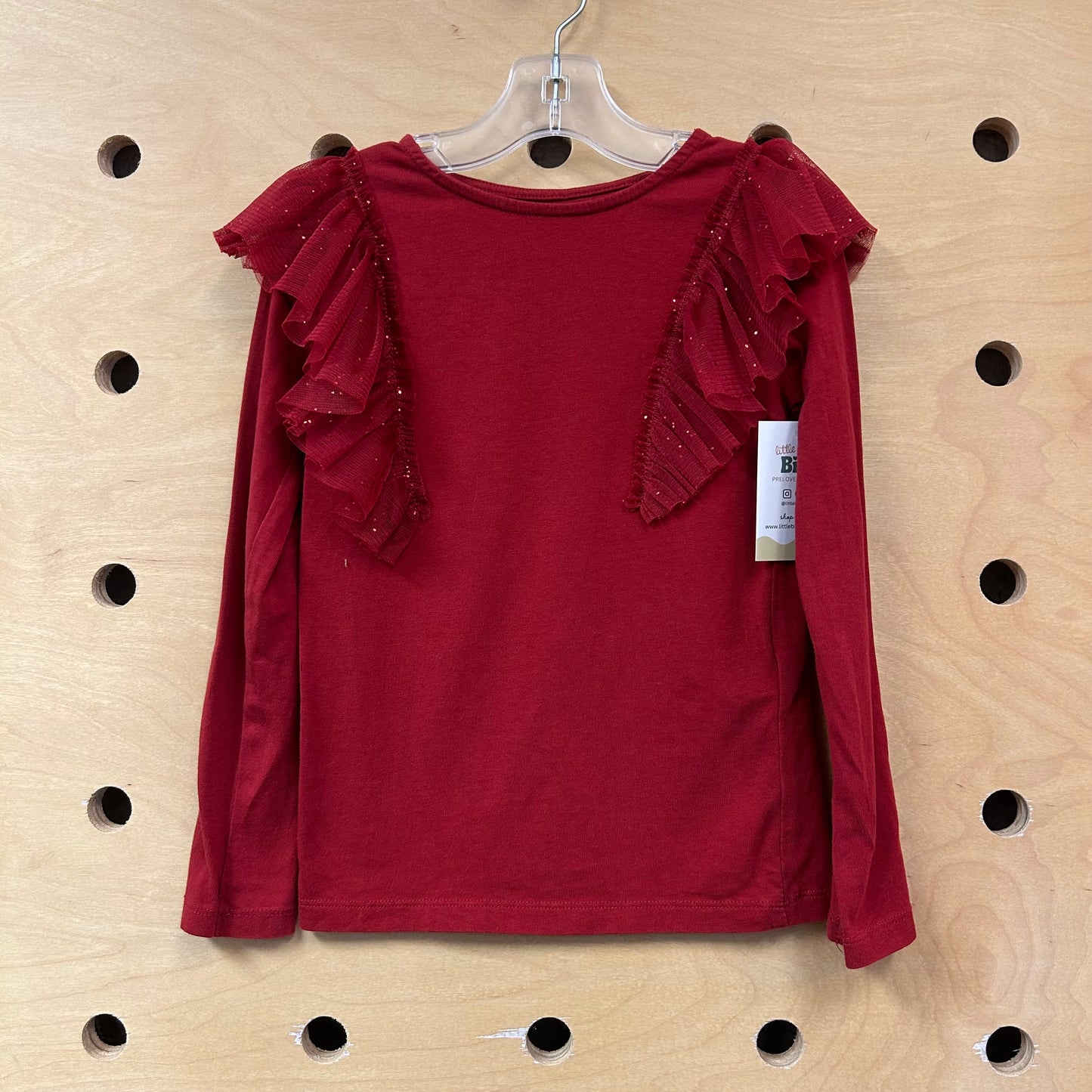 Red Tulle Sparkle LS