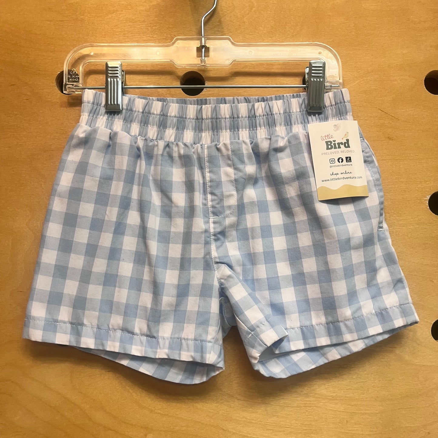Baby Blue Gingham Shorts