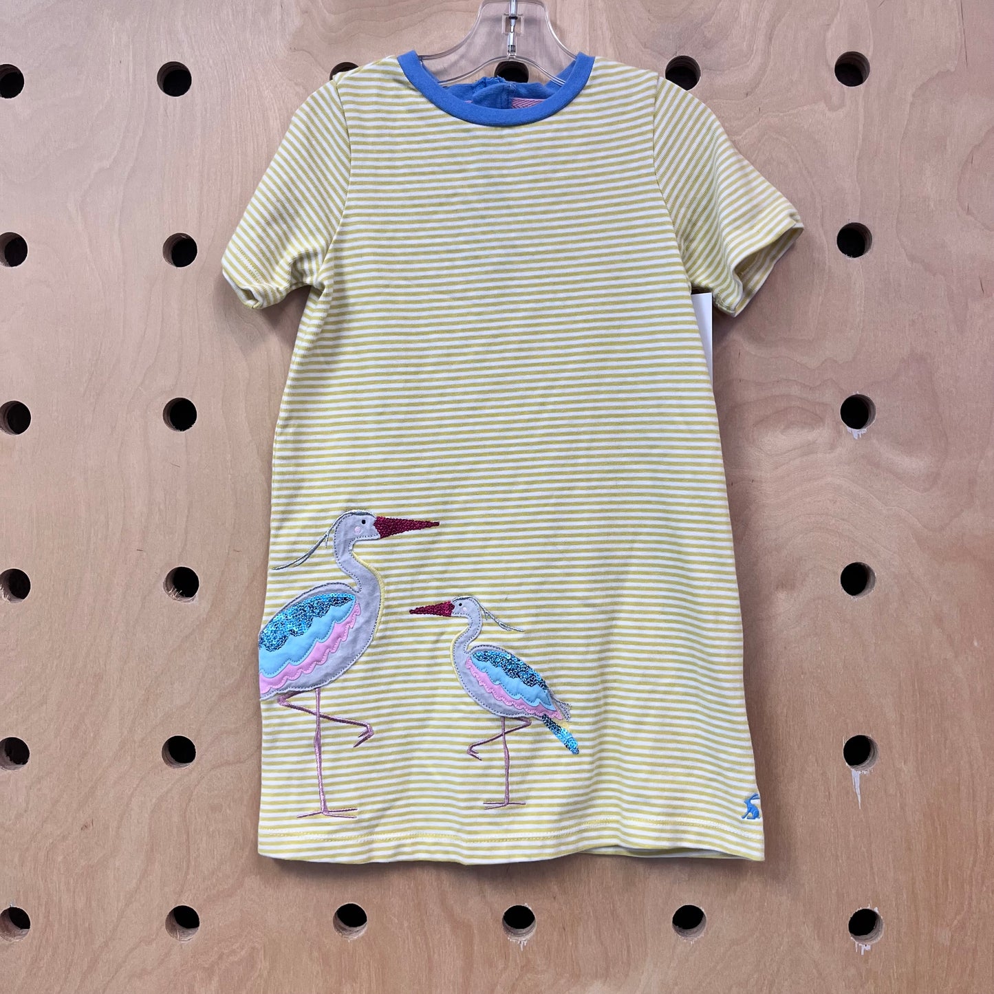 Yellow Striped Bird Dress