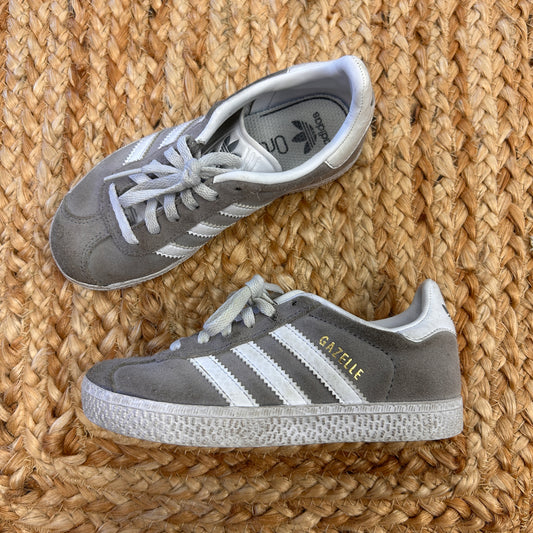 Grey & White Gazelle Low Tops