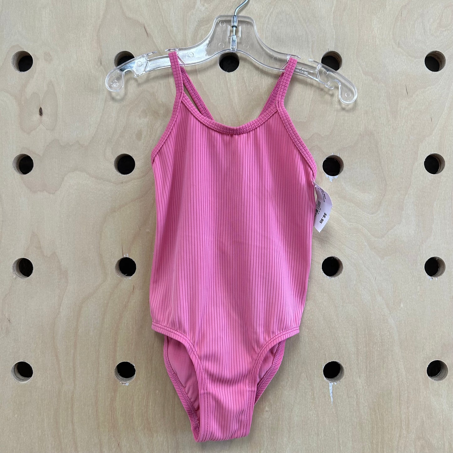 Pink Ribbed Swimsuit