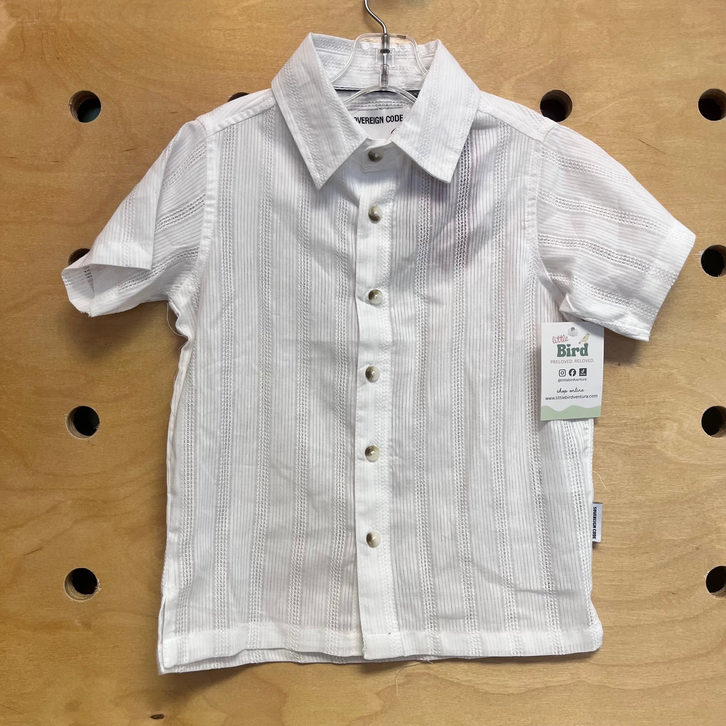 White Pointelle Button Up NEW!