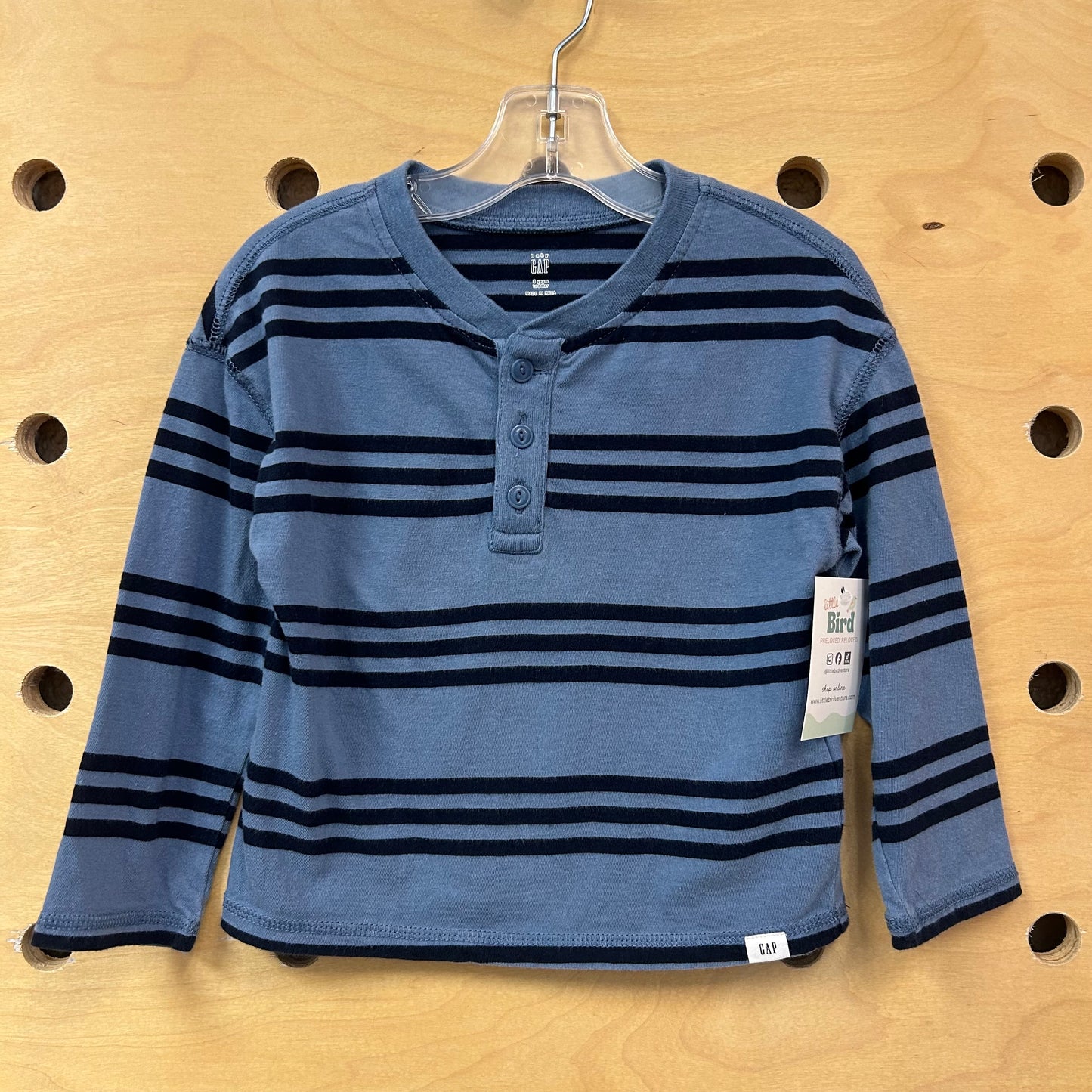 Blue Striped Henley