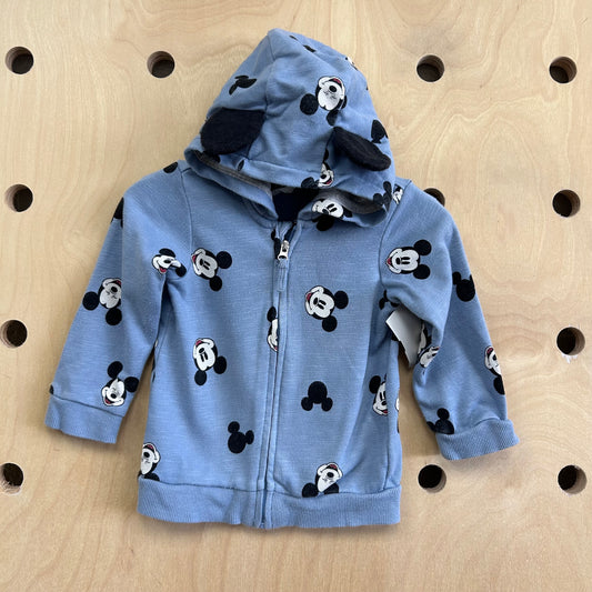 Blue Mickey Zip Hoodie