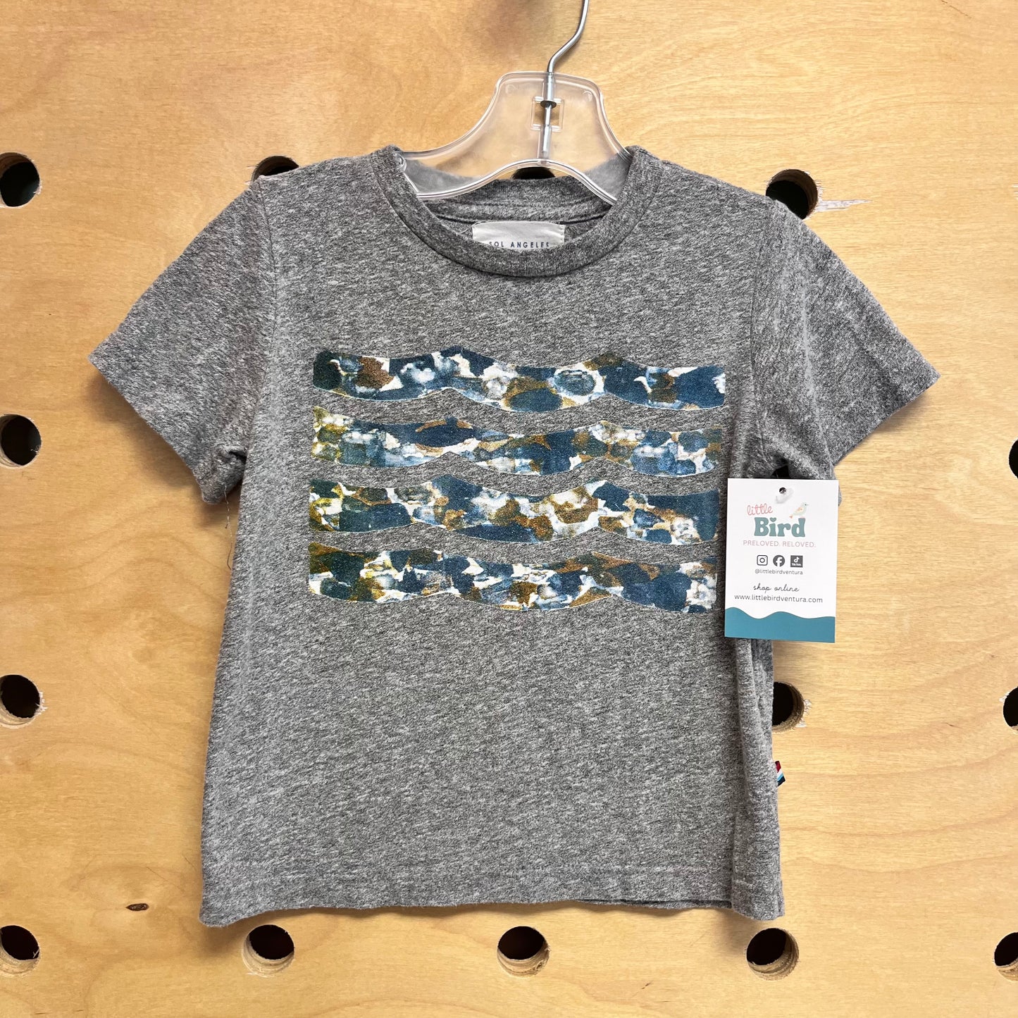 Heathered Grey Wave Tee