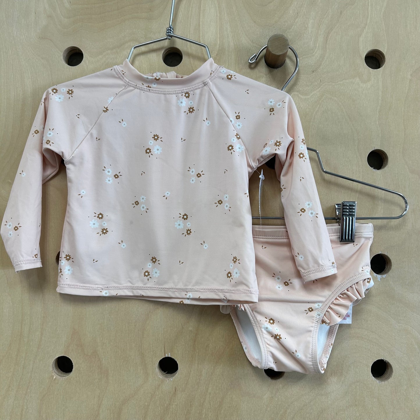 Peach Floral 2pc. Swimsuit