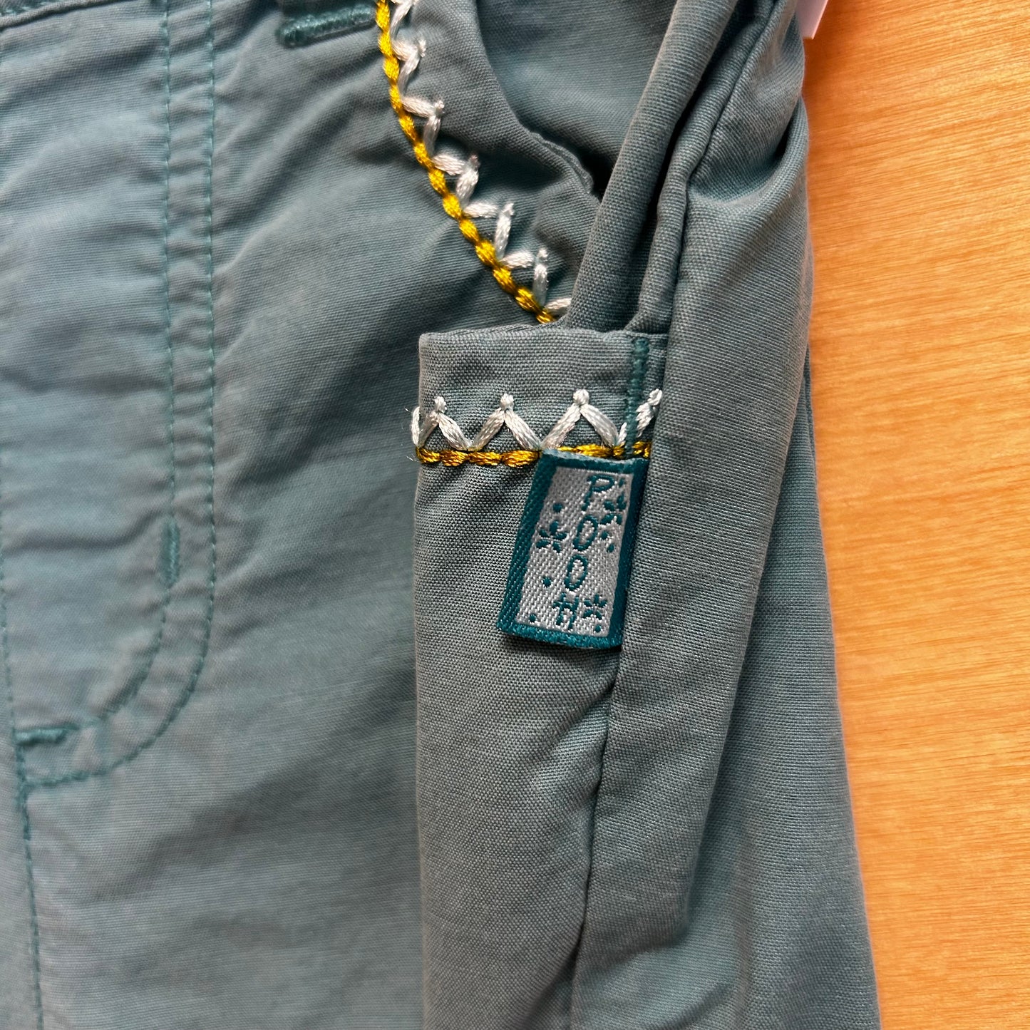 Y2K Blue Embroidered Pooh Shorts