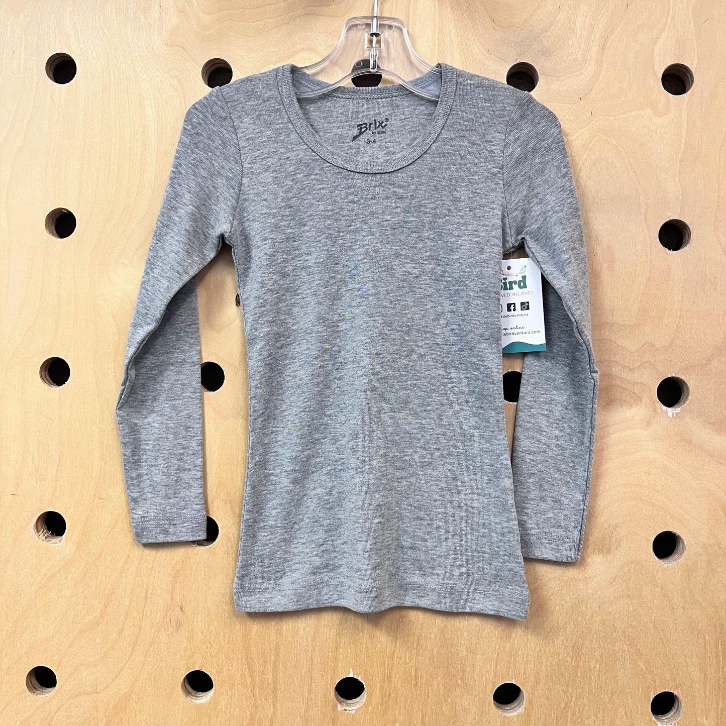 Grey LS Tee